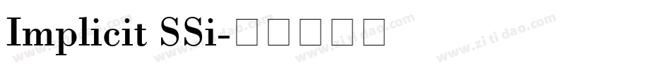 Implicit SSi字体转换